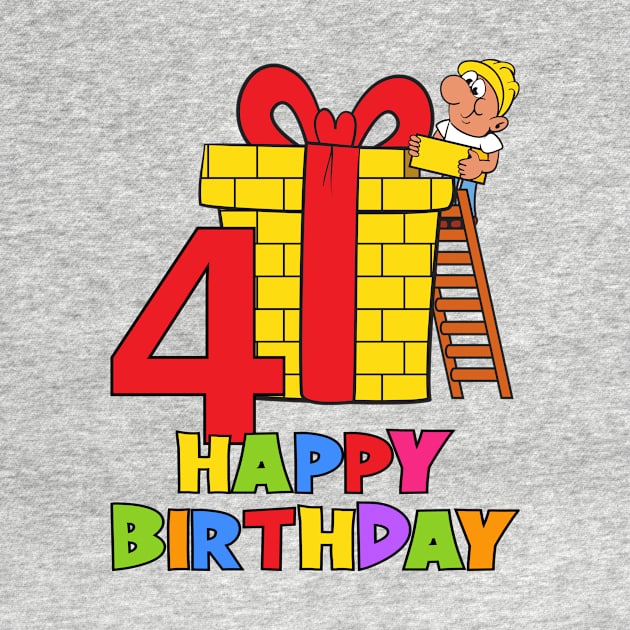 4th Birthday Party 4 Year Old Four Years by KidsBirthdayPartyShirts